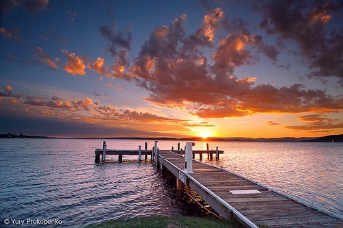 Sunset @ Lake Macquarie ><